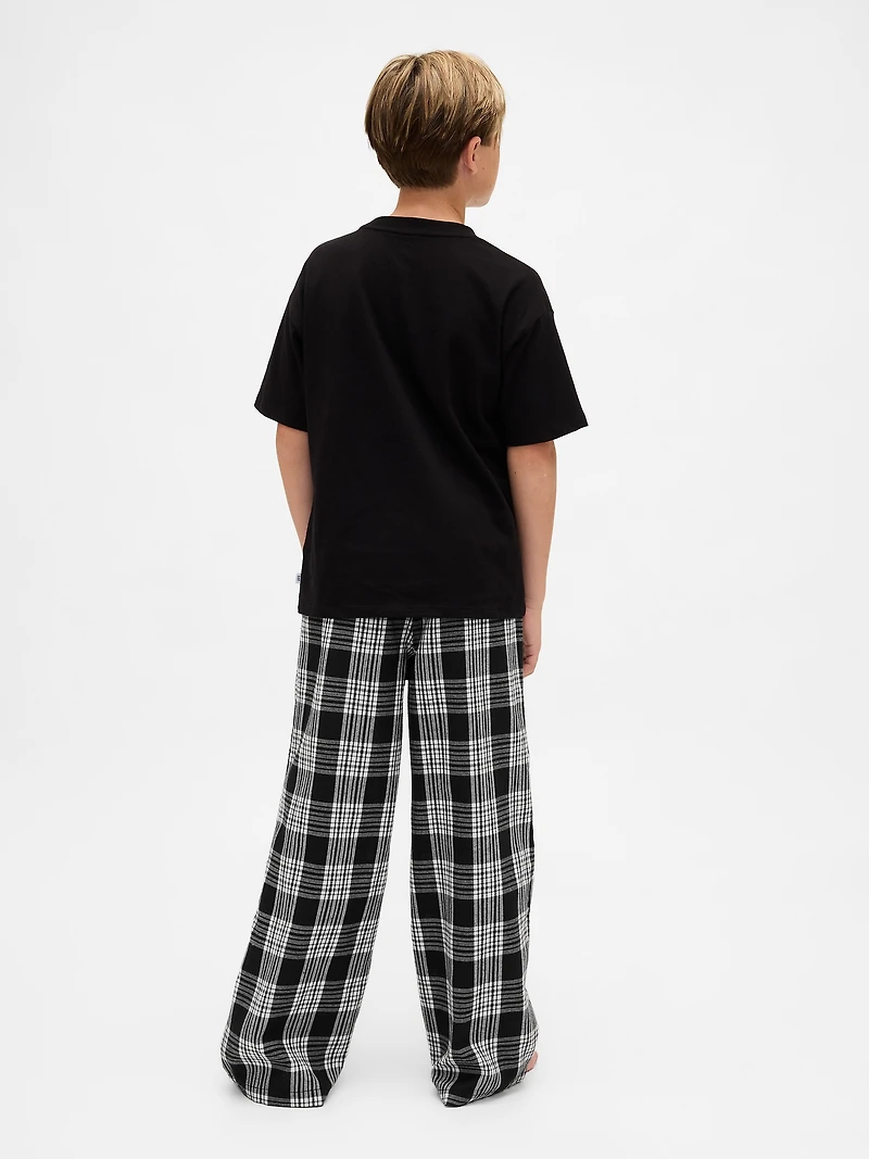 Gap × Disney Tim Burton’s The Nightmare Before Christmas Kids Skull Flannel PJ Pants