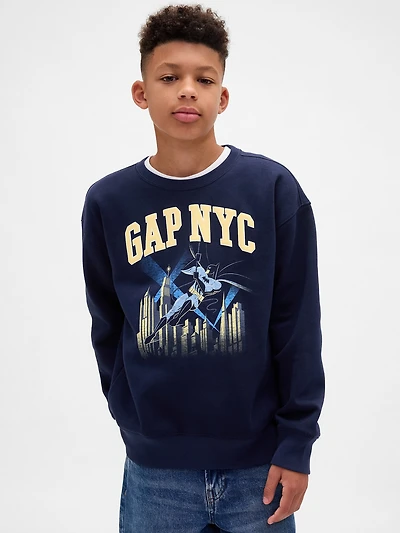 Kids VintageSoft Batman Graphic Logo Sweatshirt