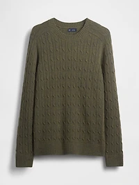 Merino Wool-Blend Cable-Knit Sweater