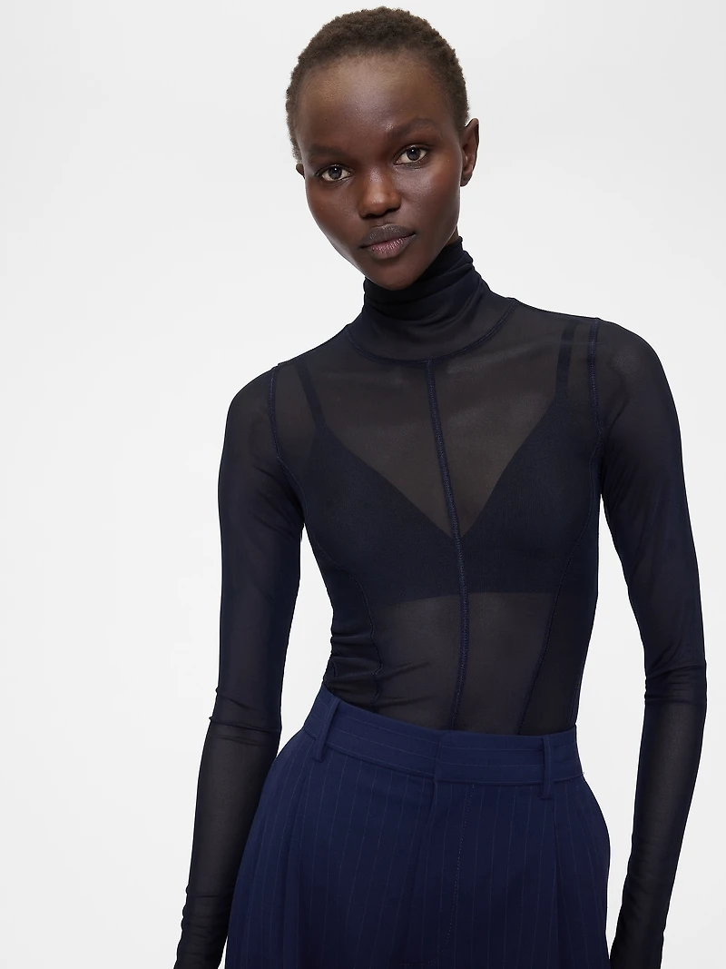 GapStudio Sheer Mesh Turtleneck