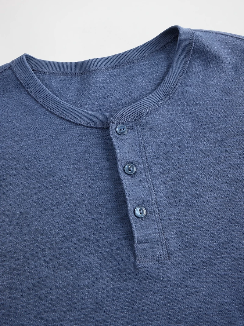 Double-Knit Henley T-Shirt