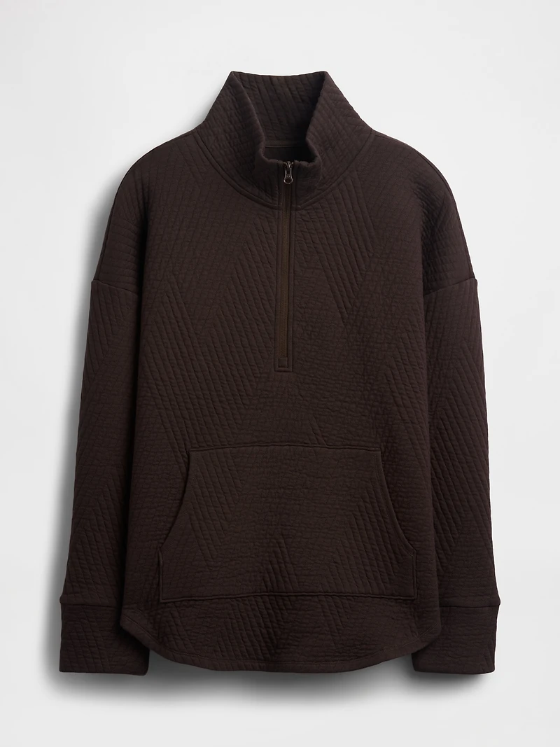 GapFit Quilted Jacquard Half-Zip Pullover