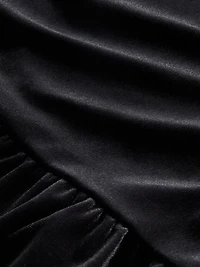 Kids Velour Peplum Top