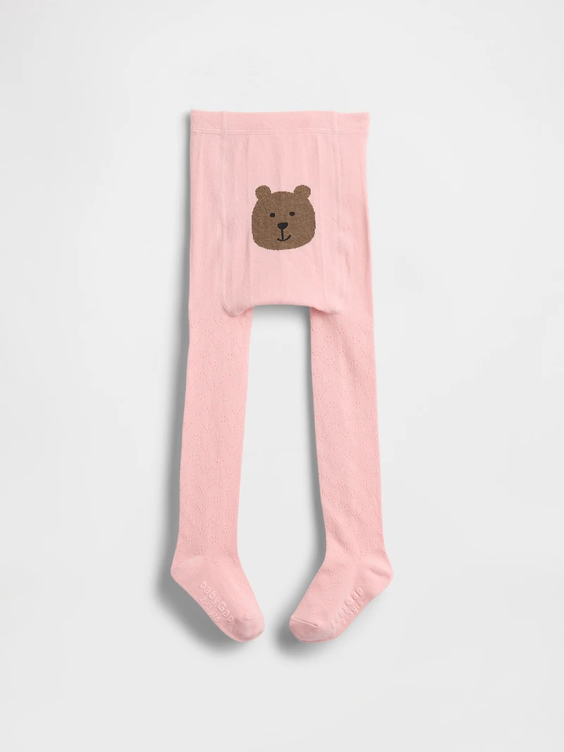 Baby & Toddler Pointelle Bear Tights