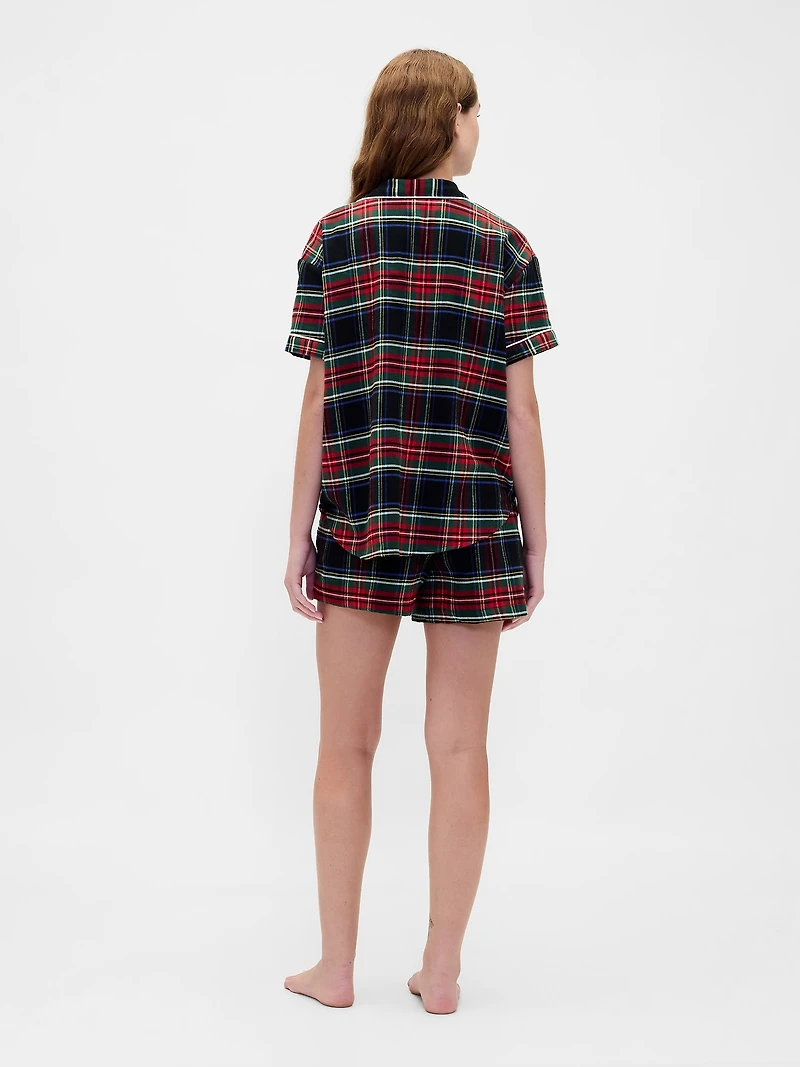 Adult Softest Flannel PJ Short Set