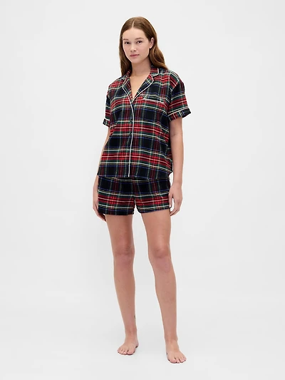 Adult Softest Flannel PJ Short Set