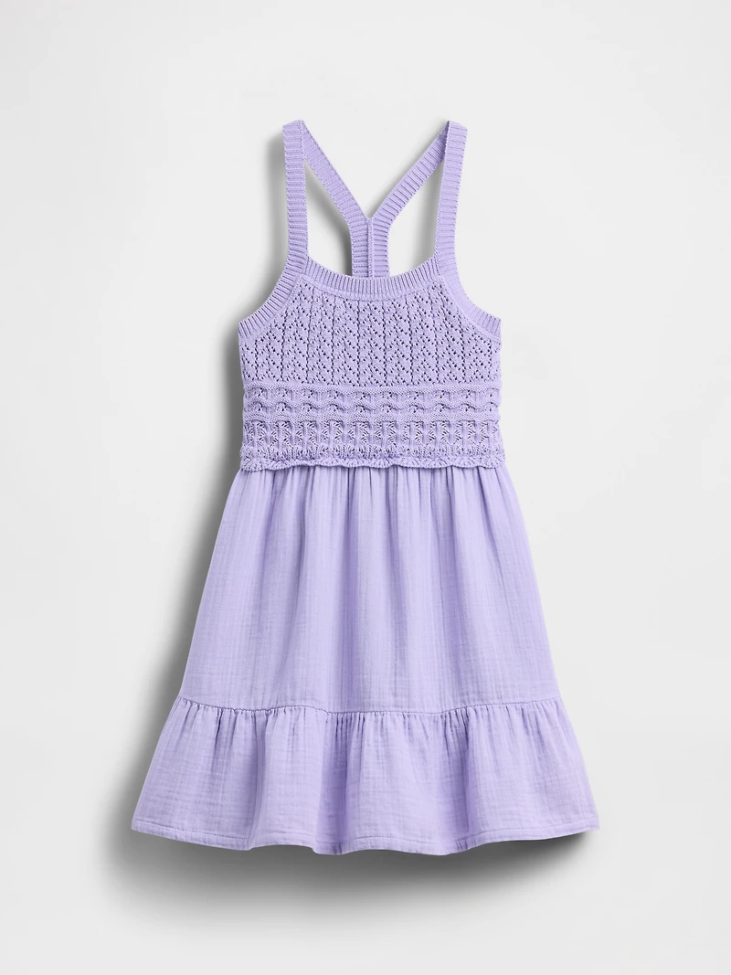 Kids Racerback Crochet Tank Dress