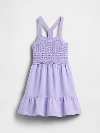 Kids Racerback Crochet Tank Dress