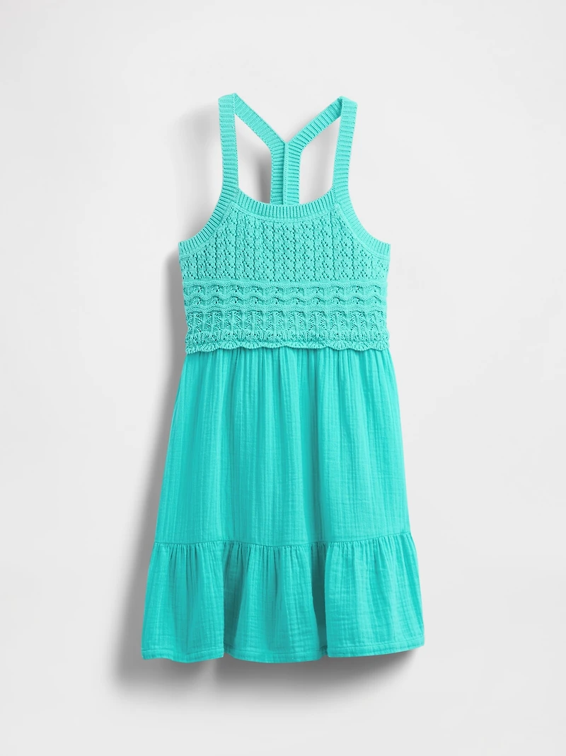 Kids Racerback Crochet Tank Dress