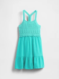 Kids Racerback Crochet Tank Dress