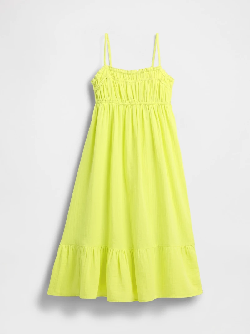 Kids Crinkle Gauze Midi Dress