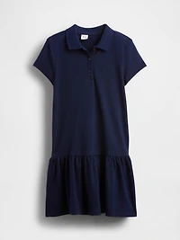 Kids Uniform Drop-Waist Polo Dress