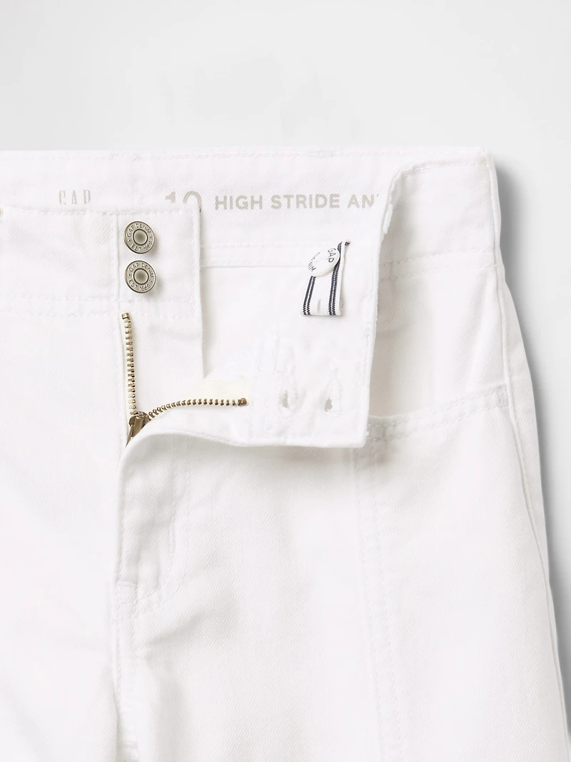 Kids High Rise Stride Wide-Leg Ankle Jeans