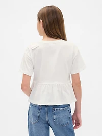 Kids Bow Peplum T-Shirt