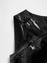 GapStudio Vegan Patent Leather Mini Dress