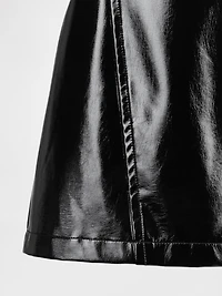 GapStudio Vegan Patent Leather Mini Dress