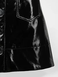 GapStudio Vegan Patent Leather Mini Skirt