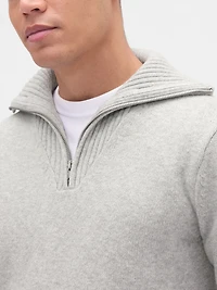 CashSoft Quarter-Zip Pullover Sweater