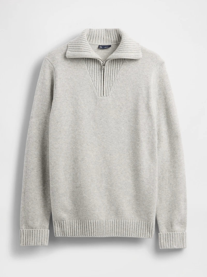 CashSoft Quarter-Zip Pullover Sweater