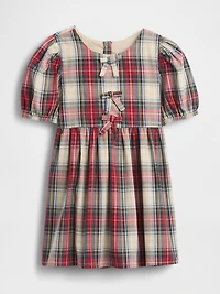 Baby & Toddler Puff-Sleeve Bow Dress