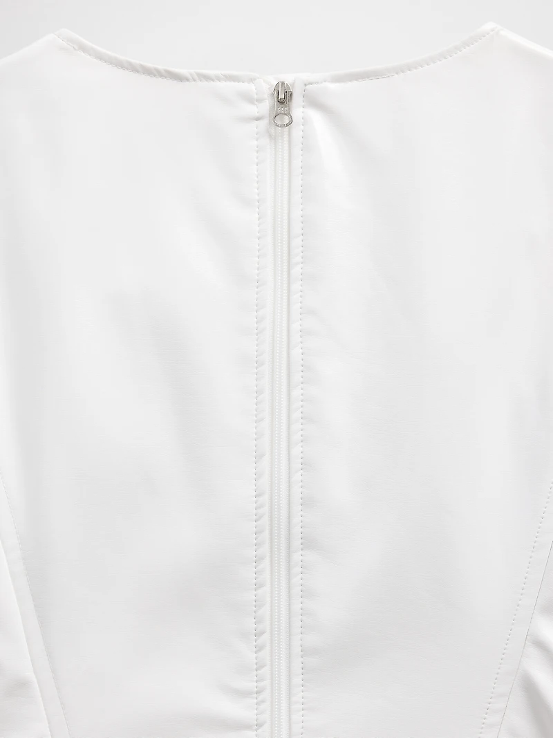 GapStudio Vegan Patent Leather Mini Dress