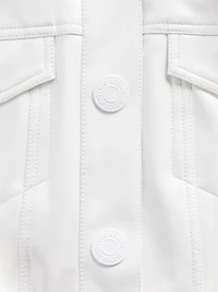 GapStudio Vegan Patent Leather Crop Jacket