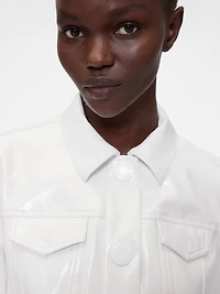 GapStudio Vegan Patent Leather Crop Jacket