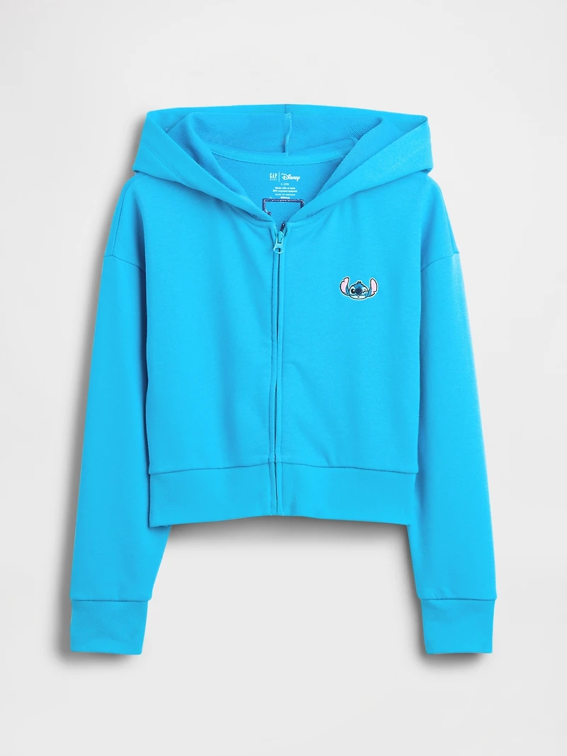Lilo & Stitch Kids French Terry Crop Zip Hoodie