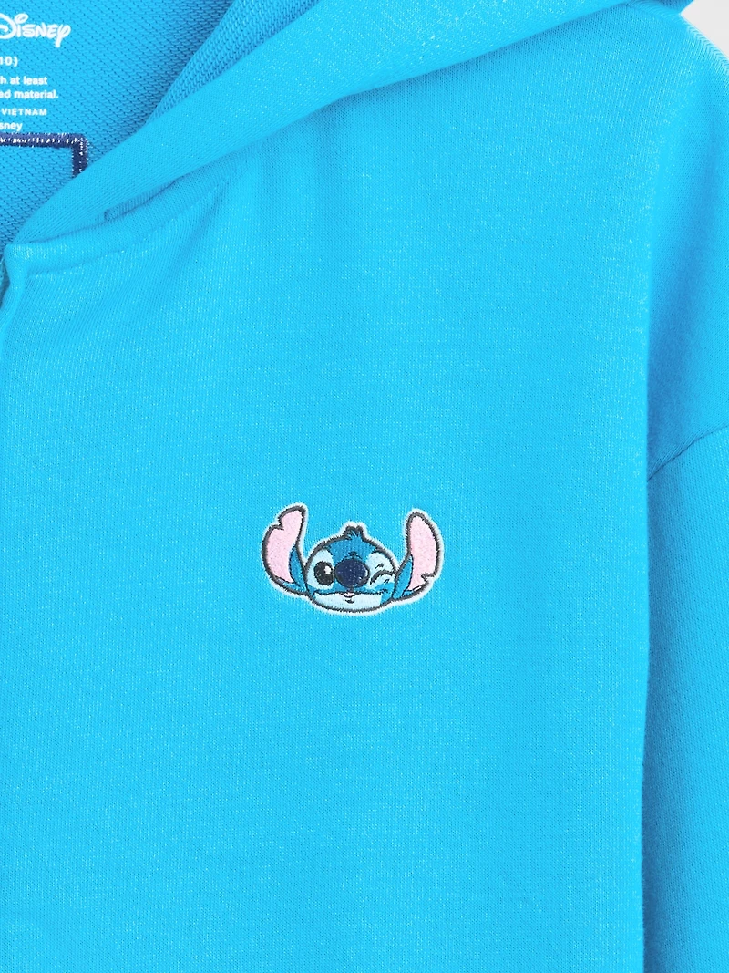 Lilo & Stitch Kids French Terry Crop Zip Hoodie