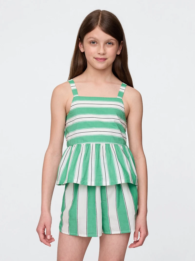 Kids Poplin Peplum Top