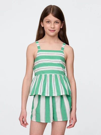 Kids Poplin Peplum Top
