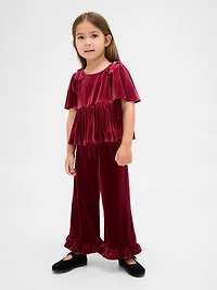 Baby & Toddler Velour Ruffle Outfit Set