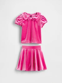 Baby & Toddler Velour Bow Outfit Set
