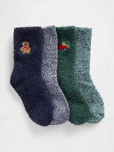 Baby & Toddler Cozy Socks (4-Pack