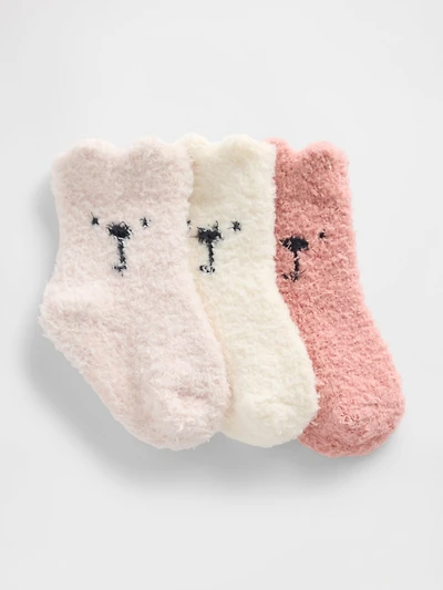 Baby Cozy Bear Socks (3-Pack