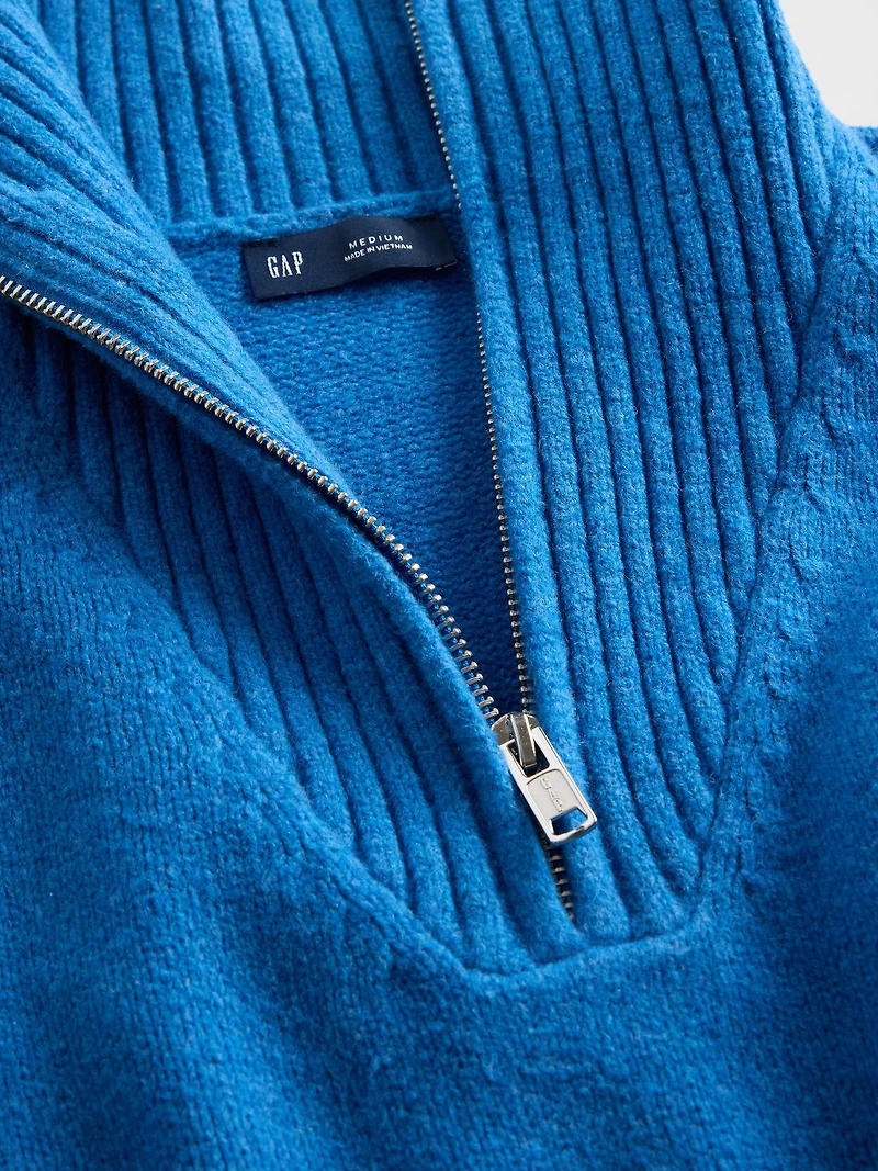 CashSoft Quarter-Zip Pullover Sweater