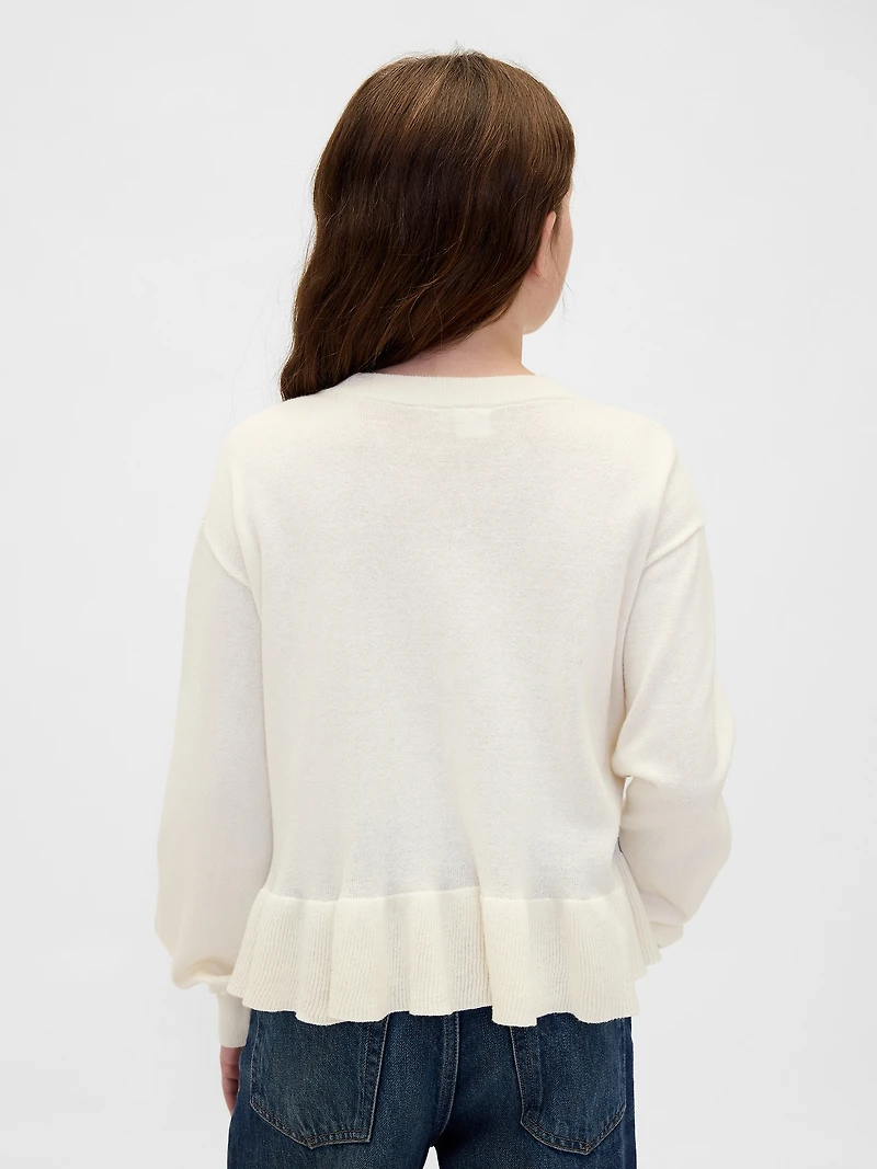 Kids Relaxed Peplum Sweater
