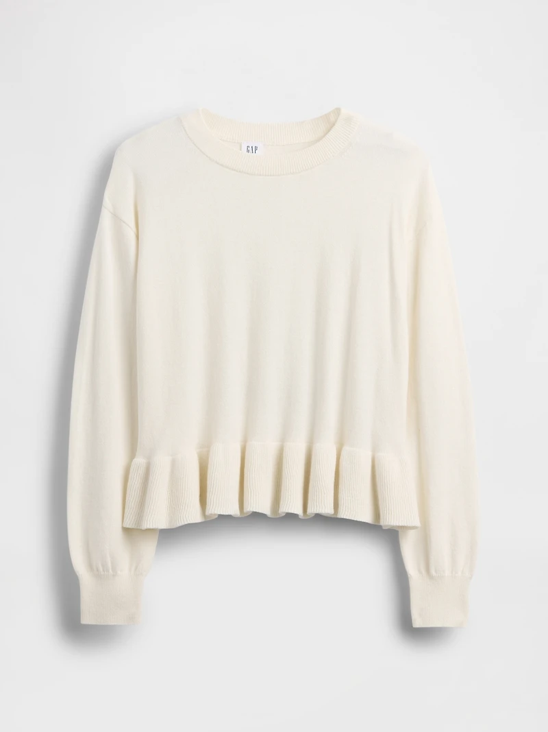 Kids Relaxed Peplum Sweater
