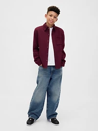 Kids Cozy Button-Front Shirt