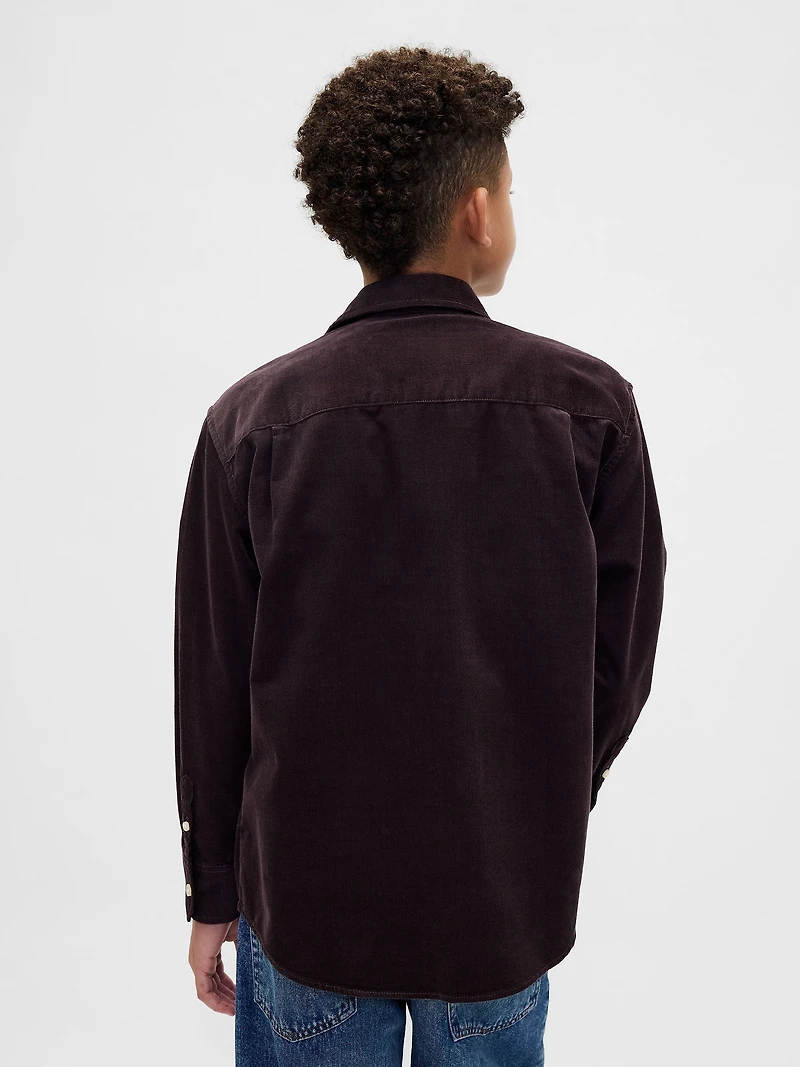 Kids Relaxed Corduroy Shirt