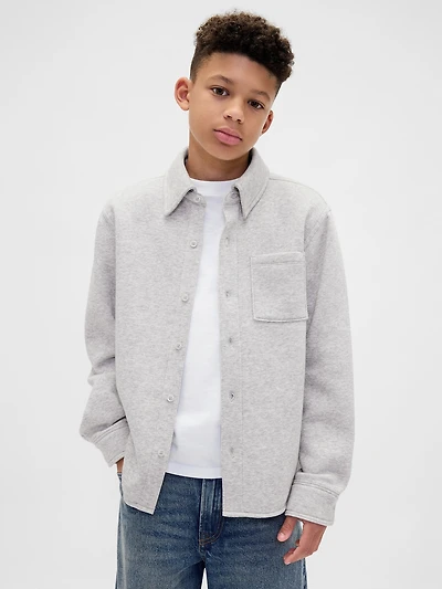 Kids Cozy Button-Front Shirt