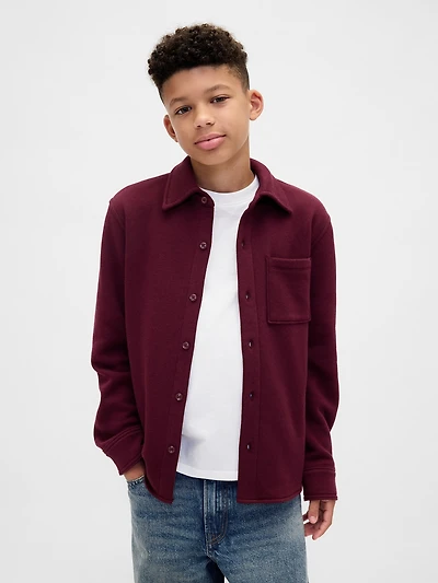 Kids Cozy Button-Front Shirt