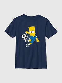 Kids Bart Simpson Soccer Graphic Tee