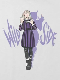 Kids Wednesday Enid Wild Side Graphic T-Shirt