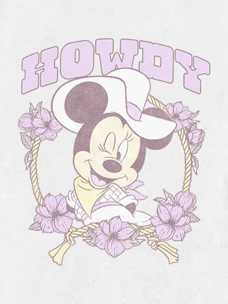 Toddler Minnie Mouse Howdy Floral Graphic T-Shirt