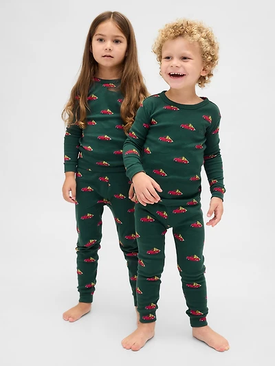 Kids & Baby Organic Brushed Cotton Holiday PJ Set