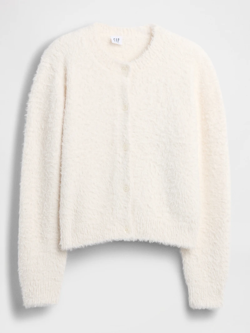 Kids Eyelash Cardigan Sweater