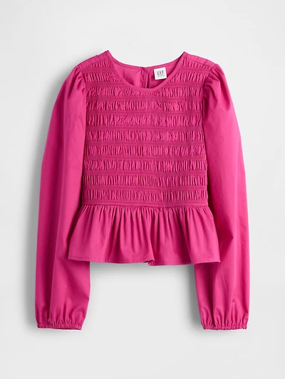 Kids Smocked Peplum Top