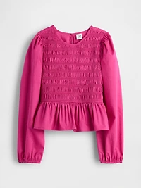 Kids Smocked Peplum Top