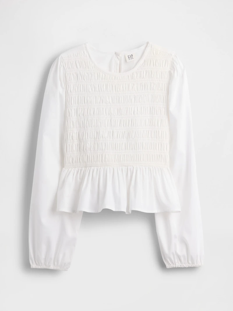 Kids Smocked Peplum Top